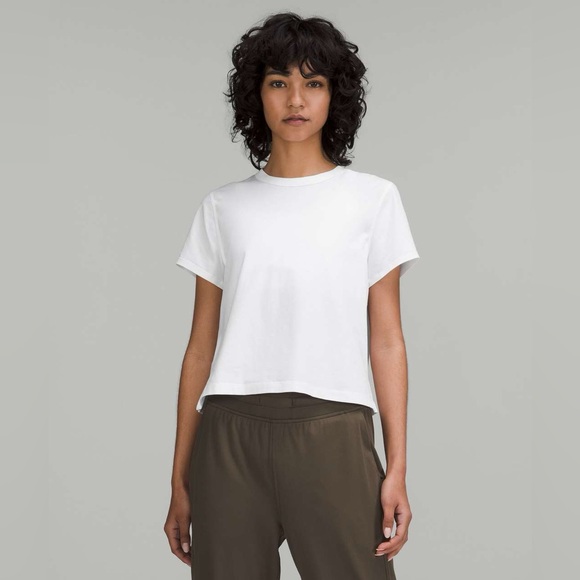 lululemon athletica Tops - Lululemon Classic Fit Cotton Blend T-Shirt White Size 4
